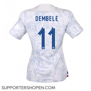 Frankrike Ousmane Dembele #11 Borta Matchtröja Dam VM 2022 Kortärmad